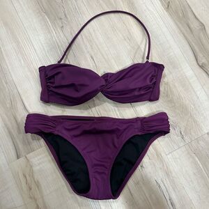 Victoria's Secret Vintage Plum Bandeau Bikini size M